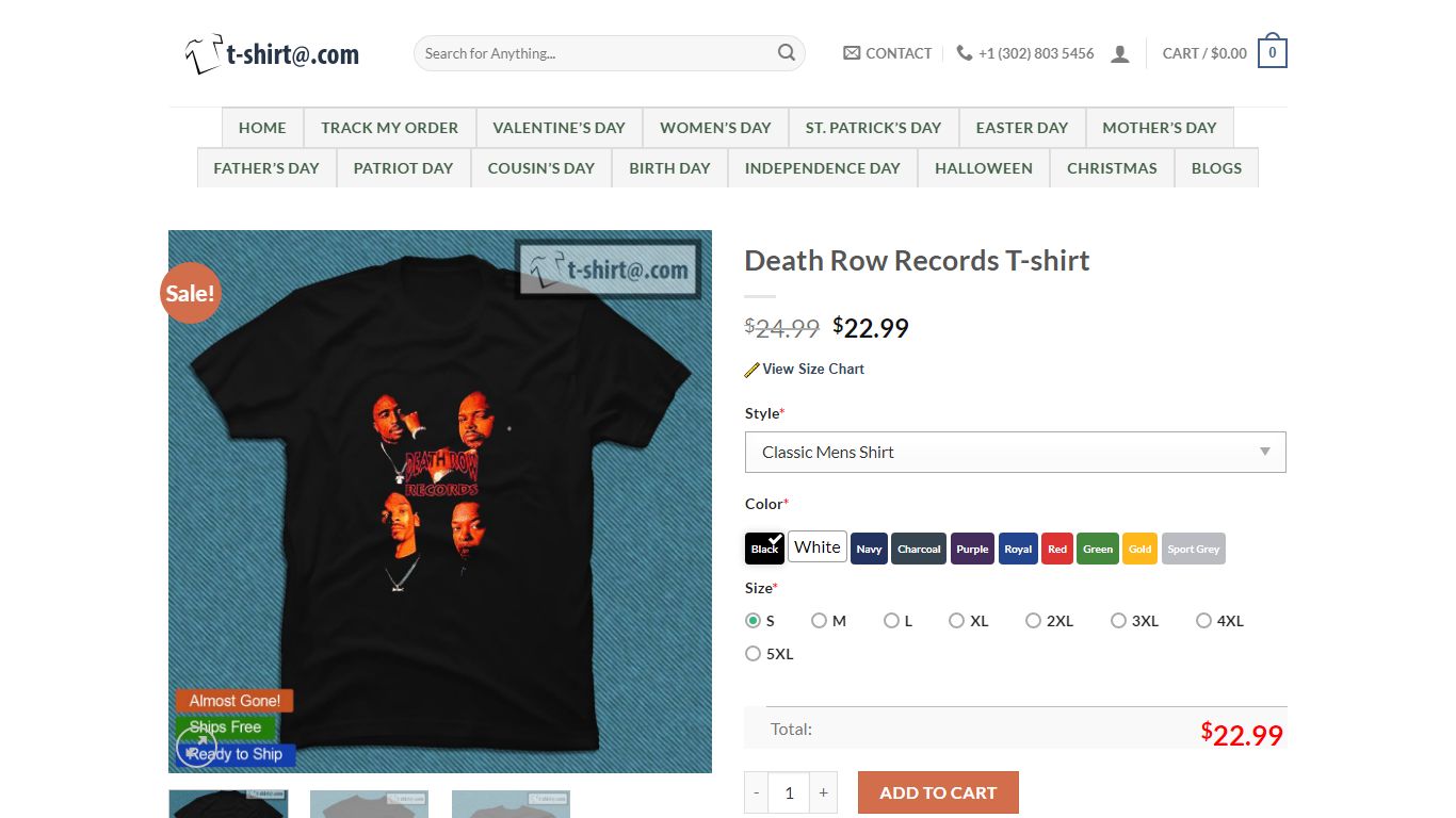 Death Row Records T-shirt